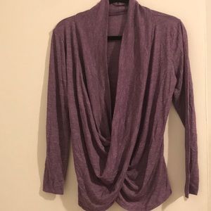 Wrap over purple shirt sample size small